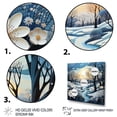 thumbnail image 3 of Designart "Winters Tree Beauty Pointillism II" Pointillism Floater Framed Wall Art Living Room, 3 of 7
