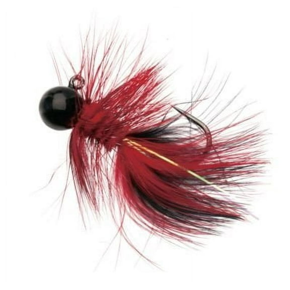 Hawken WB18003 Woolly Bugger Jig 1/8 oz, Black Red
