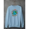 thumbnail image 3 of Protect The World Quote Sweatshirt Women -Image by Shutterstock, Female 3X-Large, 3 of 4