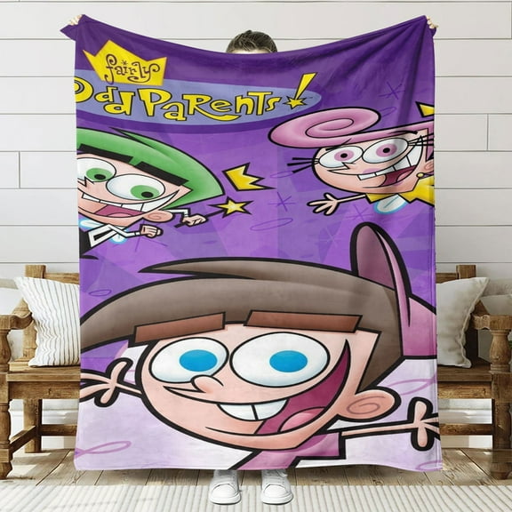 Fairly odd parents Throw Blanket Gifts for Fans Lover Girls Boys Women Present Hoodie Him Bed 60"x80"