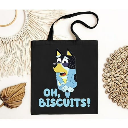 vintage Short Sleeves Oh  Biscuits! Bluey Tote Bag for Men and Women  up to -TH7335
