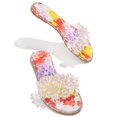 thumbnail image 6 of VerPetridure White Sandals Women Summer Women Ladies Fashion Casual Flat Retro Slippers Crystal Shoes Sandals, 6 of 9