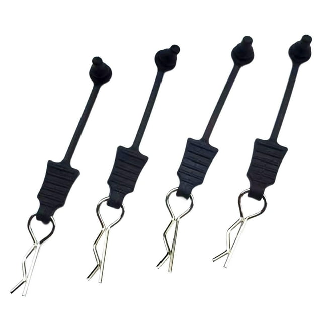 Milaget 4 Pièces Pinces Corps en Métal, Goupille Coque RC avec Languettes de Traction, Goupille de Type R, Clip RC