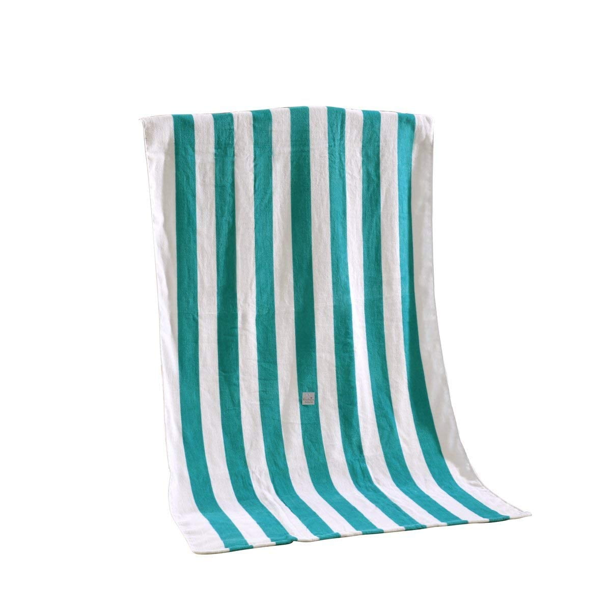 4-Pack 30" x 60" 100% Cotton Cabana Striped Beach Towel Caribbean Blue White 