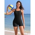 thumbnail image 3 of Asoul Athletic Boyleg Swimsuits for Womens Crisscross One Piece Bathing Suits Double Straps Swimwear, 3 of 5