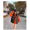 thumbnail image 5 of Abrigos de plumón elegantes con cuello levantado para mujer, ropa de abrigo cálida informal con cinturón sin mangas, chaquetas de invierno, otoño, 2024, 5 of 5