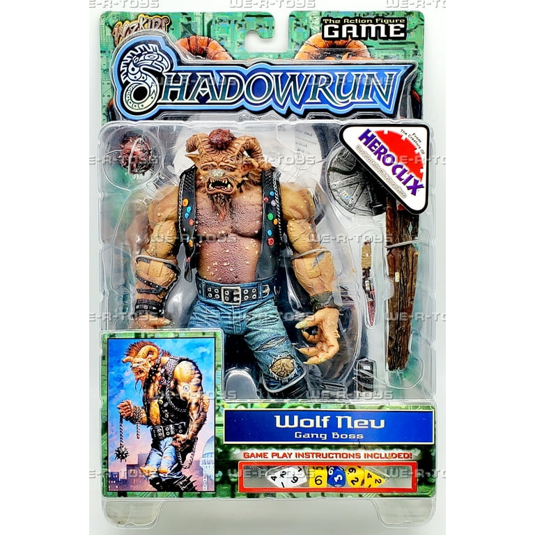 Shadowrun Wolf Neu Gang Boss Hero Clix Action Figure 2003
