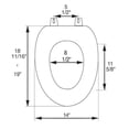 thumbnail image 2 of Jones Stephens C1b4e2 Elongated Closed-Front Toilet Seat - Bone, 2 of 2