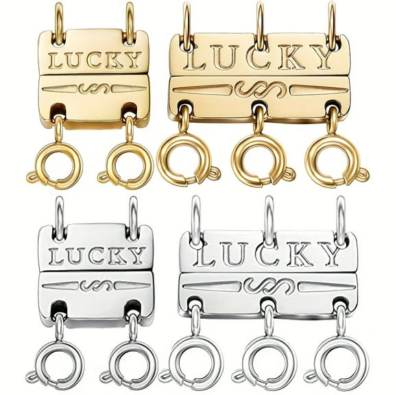 Stainless Steel Multi-Strand Layered Clasp - Versatile Jewelry Clasp for Necklaces, Bracelets, Bags & More - Durable, Secure Separator for Layered Looks, Jewelry Making Supplies