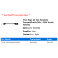 thumbnail image 2 of Front Right CV Axle Assembly - Compatible with 2004 - 2008 Suzuki Forenza 2005 2006 2007, 2 of 2