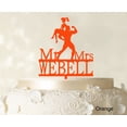 thumbnail image 1 of Personalized Mr & Mrs Couple Cake Topper Personalized Orange Cake Topper Color Option Available 5-7 Inches Wide, 1 of 1
