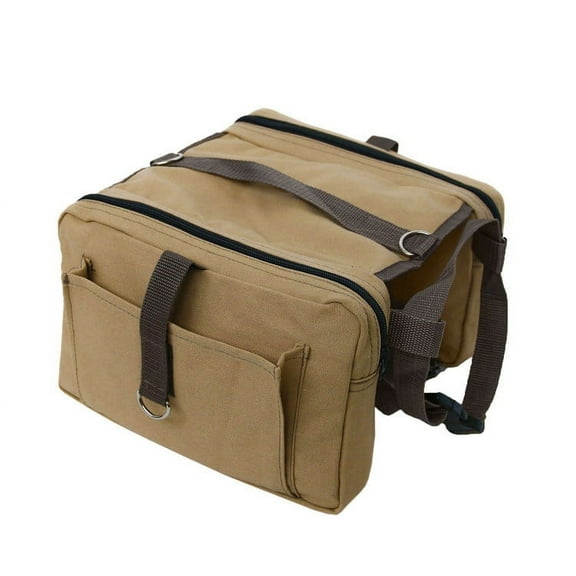 Dog Backpack Hiking Saddle Bag Canvas Weighted Vest for Dogs to Wear Pet Backpacks Travel