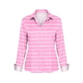 thumbnail image 4 of Uootdi Blouses for Women Dressy Casual Long Sleeve Collared Colorblock Print Button Front Relaxed Fit Office Casual Outfits Gift, 4 of 5