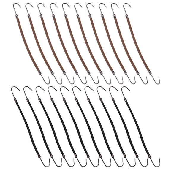 ETHZZLE 20Pcs Premium Elastic Hair Ties Ponytail Hook Holders with Stable Material Assorted Colors