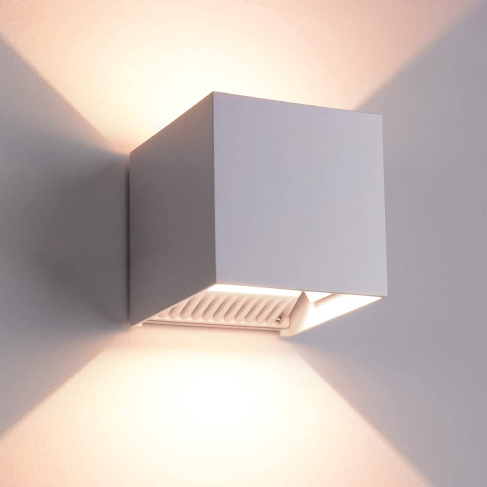 Sensor LED Outdoor Wall Light Adjustable Outdoor Light Fixture Porch Light Outdoor Wall Sconce,12W Exterior Light Fixtures, IP65 Waterproof-White&Warm light