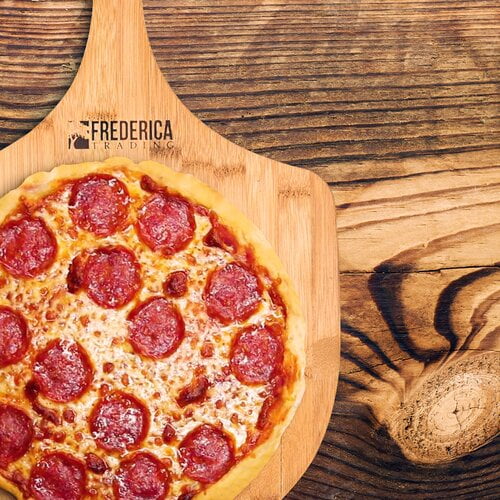 Premium Natural Bamboo pizza peel - 19.5 x11.5 Inch Cutting Fruit, Vegetables, Cheese Paddle for Homemade Pizza and Bread Baking Great for Cutting Board 