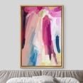 thumbnail image 4 of IDEA4WALL Framed Canvas Print Pastel Purple, White & Blue Paint Strokes Abstract Wall Art Modern Artwork Decor Bohemian Minimalism Relax/Zen for Living Room, Bedroom - Natural 16"x24", 4 of 5