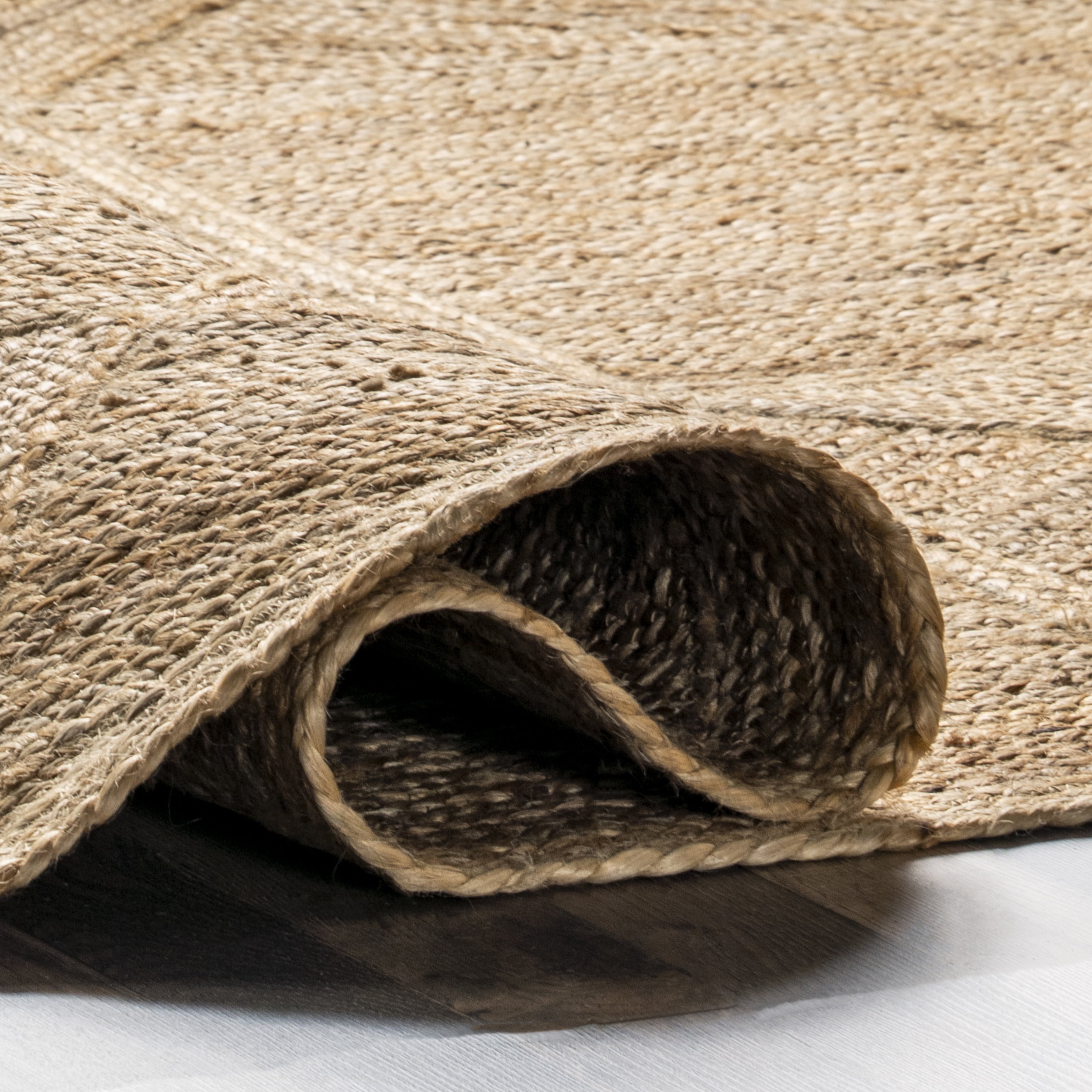 nuLOOM Sheila Modern Geometric Jute Blend Area Rug, 8' x 10', Natural