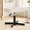 Beige, variant on Adjustable Vanity Stool, Foot Rest Under Desk, 360° Swivel Vanity Chair for Makeup Room, Black Upholstered Faux Leather Ottoman for Bathroom & Living Room, 300lbs