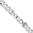 thumbnail image 3 of Sterling Silver Rhodium-plated 7.5mm Flat Curb Chain, 3 of 4