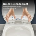 thumbnail image 3 of HOROW 1.28 GPF Elongated Ceramic Two-Piece Toilet with ADA Chair Height Floor Mounted dual flush, 3 of 12