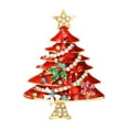 thumbnail image 3 of Broche de Navidad Broche Traje Joyería de Navidad Regalo para abrigo Traje Camisas Rojo Yuyangstore Broche de diamantes de imitación, 3 of 8