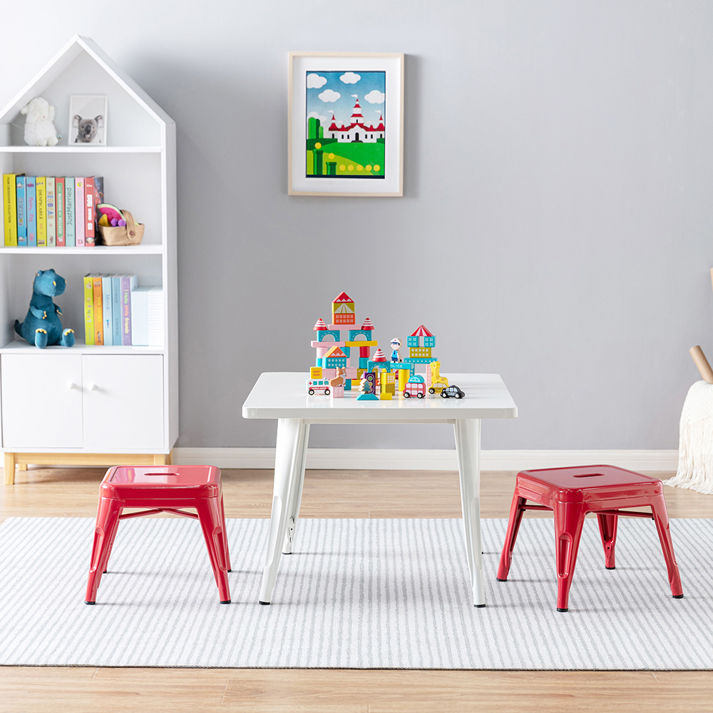 Harper & Hudson Kids Metal Stool - 2 pack Red