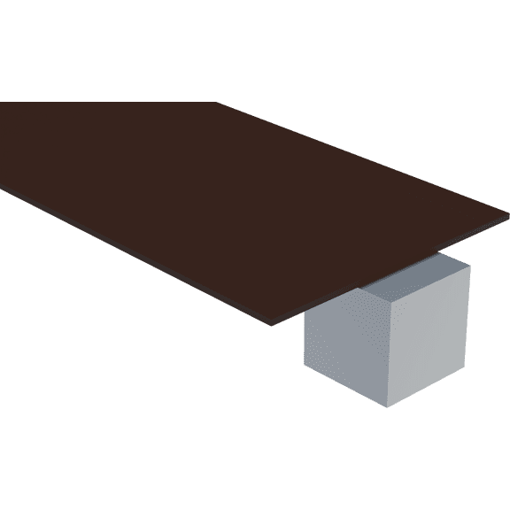 2418 Brown, Opaque, Acrylic Sheet, 6MM (1/4") Thick, 24" W x 24" L