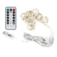 thumbnail image 3 of 3x3m 300LED USB Cadena de luz con cable de cobre hogar con Control remoto para decoración de cortina de fiesta boda blanco cálido, 3 of 8