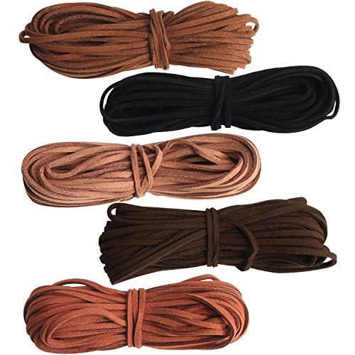 10pcs Suede Leather String Necklace Cord Jewelry Making DIY Craft Black Brown 