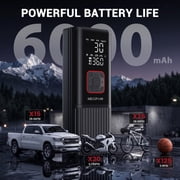 NEXPOW Tire Inflator Portable Air Compressor, 150 PSI Cordless Air Pump for Car Tires with Rechargeable Battery & 12V DC Power, Auto Shut-Off Digital Tire Pump for Car, SUV, Bike, Ball