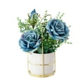 thumbnail image 2 of relayinert Simulation Flower Set Low Maintenance Easy To Clean Fake Peony Silk Hydrangea Flower Silk Artificial Flowers With Vase rose blue 1Set, 2 of 6