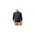 thumbnail image 1 of Weatherproof Mens Marled Striped Pullover Sweater, Blue, Small, 1 of 1