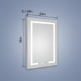 thumbnail image 3 of Boost-M1 24" W x 36" H LED Lighted Bathroom Medicine Cabinet with Mirror,Left Hinge, 3 of 19