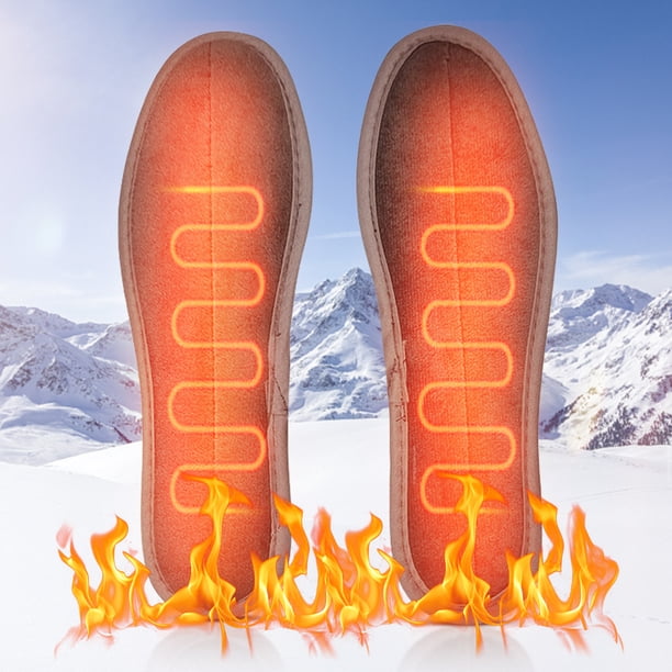 Plantillas calentadas para zapatos, almohadilla térmica para calcetines de calentamiento rápido USB (tamaño 37-38)