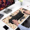 thumbnail image 2 of Long Mouse Pads for Desk,Dachshund and Flower Desk Mats on Top Of Desks, Desk Mouse Pad Extra Large with 3mm Non-Slip Base and Stitched Edge for Gaming,Office,Work,Home 31.5"x15.7", 2 of 6