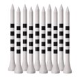 thumbnail image 2 of Paquete de 100 tees de golf profesionales de bambú con rayas, escala, irrompibles, largos y duraderos. 70mm Blanco, 2 of 8