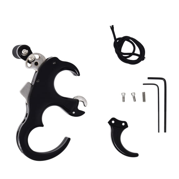 Safari Choice Archery Aluminum Automatic 3-4 Finger Bow Release, Black
