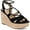 Black Microsuede, variant on Womens TIINSLEY Ankle strap Strappy Wedge Sandals