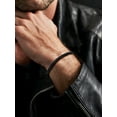 thumbnail image 4 of FaithHeart Cuban Link Chain Bracelets for Men, Stainless Steel Black Chain Wrist Bracelets Hip Hop Jewelry Gifts for Son Dad Father's Day Birthday 7MM Width, 4 of 10