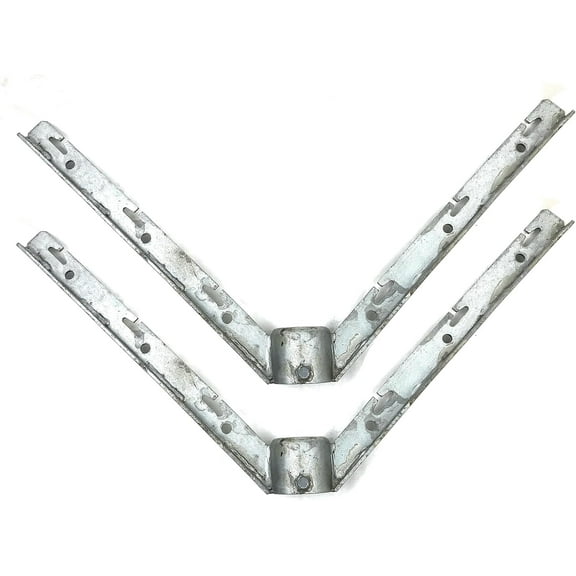 Chain Link Fence Barb Wire Corner V-Arms (Pressed Steel) Fits O.D. 2-3/8" inch Round Post