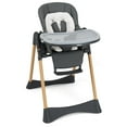 thumbnail image 1 of INFANS Baby High Chair, High Chairs for Babies & Toddlers with Adjustable Height Backrest Footrest Removable Tray, Easy to Clean PU Seat Convertible Quick Folding Portable Highchair, 1 of 9