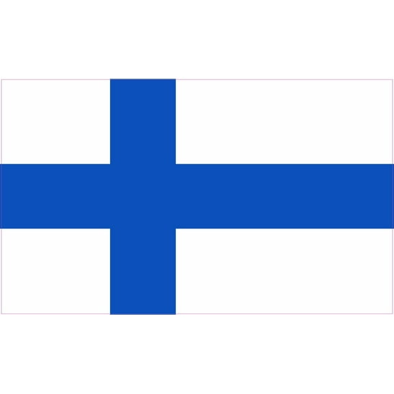 6in x 4in Finland Finnish Country Flag Bumper Sticker Vinyl Window Decal