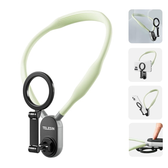 Soporte de cuello TELESIN° magnético para smartphone, color verde