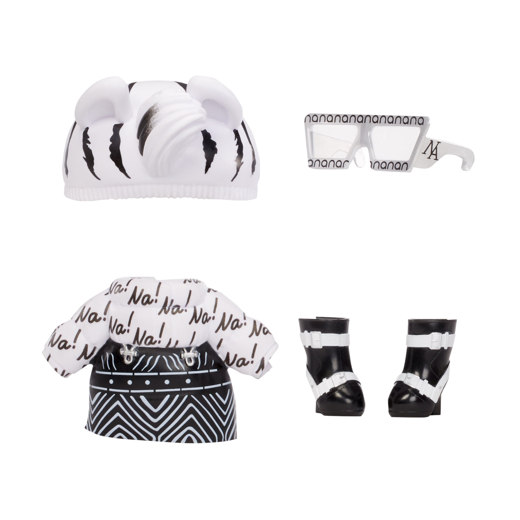 Na Na Na Fuzzy Surprise Series 1 Zara Zebra 7 Fashion Doll, Beanie,  Glasses, Outfit, Shoes, Poseable, Toy Gift Kids Ages 4 5 6 7 8+ - Walmart. com