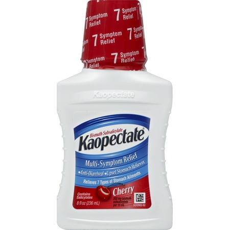 Kaopectate Multi-Symptom Relief Anti-Diarrheal/Upset Stomach Reliever Liquid, Cherry, 8 Fl Oz