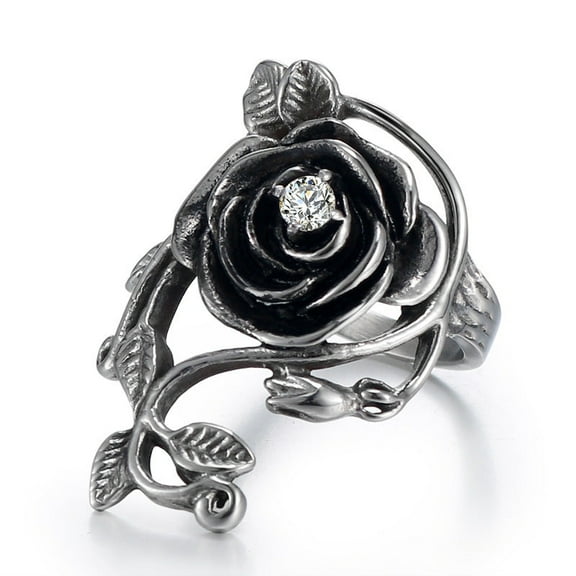 Fashion Women Exaggerated Personality Rose Ring