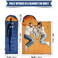 thumbnail image 2 of Sleeping Bags for Adults, AYAMAYA Backpacking Sleeping Bag Lightweight Compact Wearable Sleeping Bags with Arm Holes,2 Double Person Camping Gear for Cold Weather Hiking Family 3 Season, 2 of 7