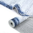 thumbnail image 5 of GlowSol 9x12 Large Area Rug Modern Bordered Rug Washable Rug Abstract Rug Living Room Bedroom Rug Carpet Soft Low Pile Non-Shedding Rug, Navy Blue, 5 of 6