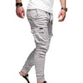thumbnail image 5 of Handshe Men's Cargo Pants with Zipper Pockets Casual Comfortable Outdoor Workwear Sweatpants, 5 of 9